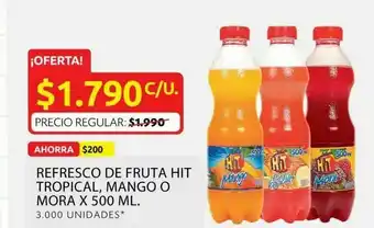 Ara Refresco de fruta hit tropical, mango o mora oferta