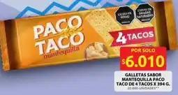 Ara Galletas sabor mantequilla paco taco de 4 tacos oferta