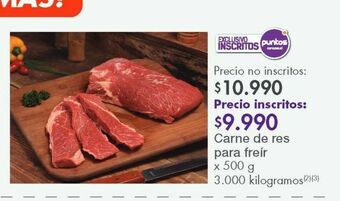 Metro Carne de res para freir oferta