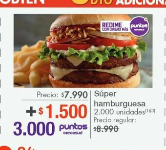 Metro Super hamburguesa oferta