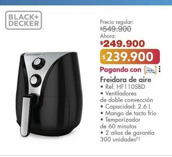 Metro Freidora de aire black + decker oferta