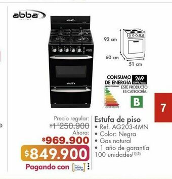 Metro Estufa de piso abba oferta
