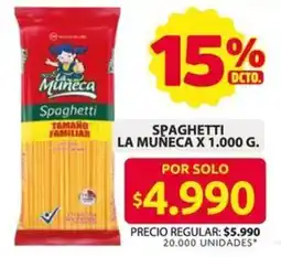 Ara La Muñeca spaghetti oferta