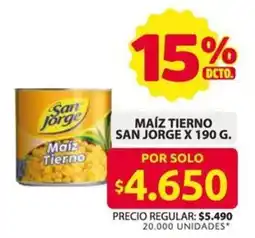 Ara San Jorge maiz tierno oferta