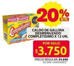 Ara Completisimo caldo de gallina desmenuzado oferta