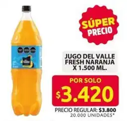 Ara Fresh jugo del valle naranja oferta