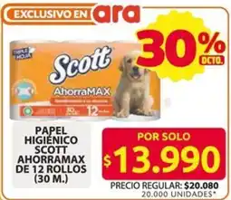 Ara Scott Ahorramax papel higienico oferta