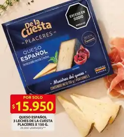Ara De la Cuesta Placeres queso español 3 leches oferta