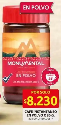 Ara Monumental café instantáneo en polvo oferta