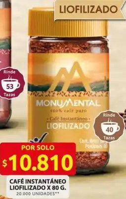 Ara Monumental café instantáneo liofilizado oferta