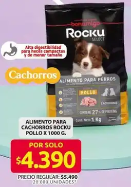 Ara Rocku Select alimento para cachorros pollo oferta