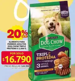 Ara Dog Chow Triple Proteina alimento para perros adultos oferta