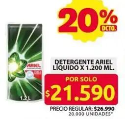 Ara Ariel detergente liquido oferta