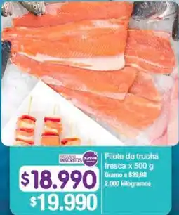 Jumbo Filete de trucha fresca oferta