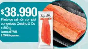Jumbo Cuisine & Co filete de salmón con piel congelado oferta