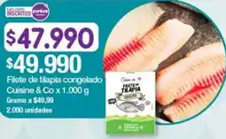 Jumbo Cuisine & Cox filete de tilapia congelado oferta