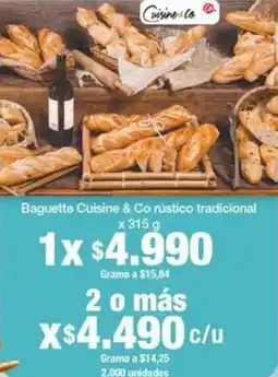 Jumbo Cuisine & Co baguette rústico tradicional oferta