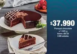Jumbo Ponqué chocolate oferta