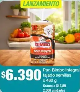 Jumbo Bimbo pan integral tajado semillas oferta