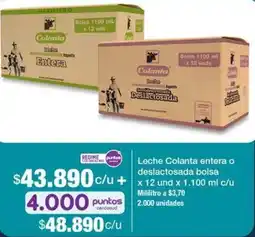 Jumbo Colanta leche entera o deslactosada oferta