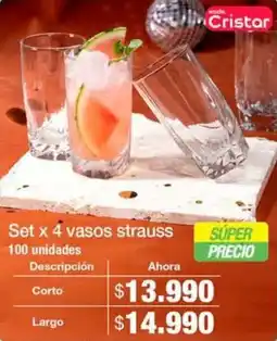Jumbo Vasos strauss oferta