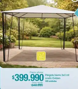 Jumbo Outzen pérgola hierro 3x3 mt crudo oferta