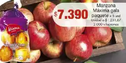 Metro Manzana máxima gala paquete oferta