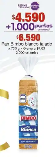 Metro Bimbo pan blanco tajado oferta