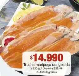 Metro Trucha mariposa congelada oferta