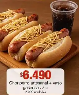 Metro Choriperro artesanal + vaso gaseosa oferta
