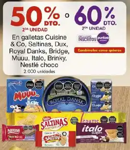 Metro En galletas cuisine & co, saltinas, dux, royal danks, bridge, muuu, italo, brinky, nestlé choco oferta