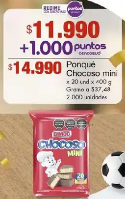 Metro Ponqué chocoso mini oferta
