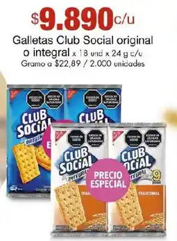 Metro Club social galletas original o integral oferta