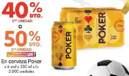 Metro Poker en cerveza oferta