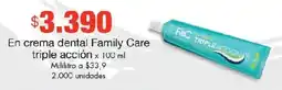 Metro Family care en crema dental triple acción oferta