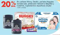 Metro En pañales Winny, Desitin, pañales Huggies natural care, protección femenina Stayfree y carefree oferta