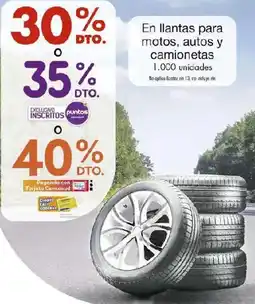 Metro En llantas para motos, autos y camionetas oferta
