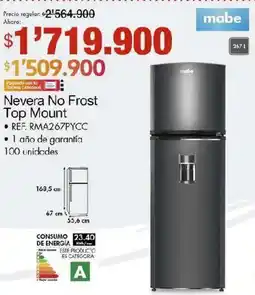 Metro Mabe nevera no frost top mount oferta