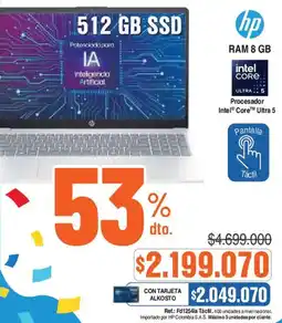 Alkosto Hp procesador intel core ultra 5 oferta