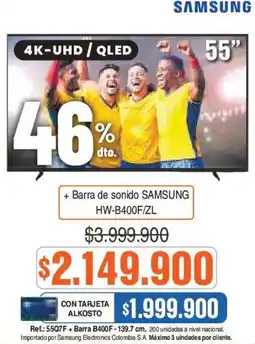 Alkosto Samsung smart tv 55" oferta