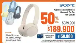 Alkosto Sony audífonos ina lámbricos bluetooth on ear oferta