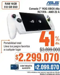 Alkosto Asus consola 7" rog xbox ally oferta