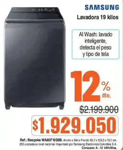 Alkosto Samsung lavadora oferta