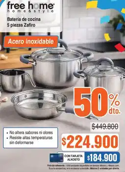 Alkosto Free home home & style batería de cocina oferta