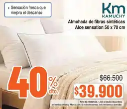 Alkosto Kamuchy almohada de fibras sintéticas aloe sensation oferta