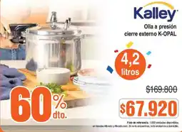Alkosto Kalley k-opal olla a presión cierre externo oferta