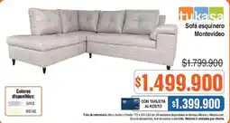 Alkosto Tukasa sofá esquinero montevideo oferta
