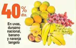 Alkosto En uvas, durazno nacional, banano y naranja tangelo oferta