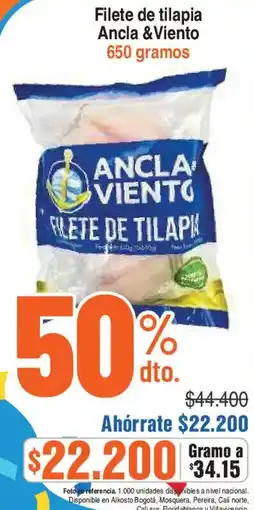 Alkosto Filete de tilapia Ancla & Viento oferta