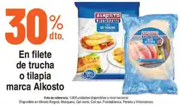Alkosto Alkosto en filete de trucha o tilapia marca oferta